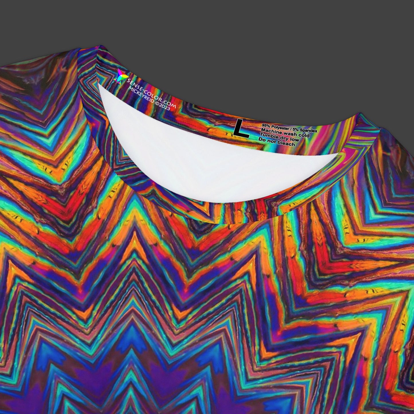 Women's Short Sleeve Shirt "Rainbow of Sound" (AOP)