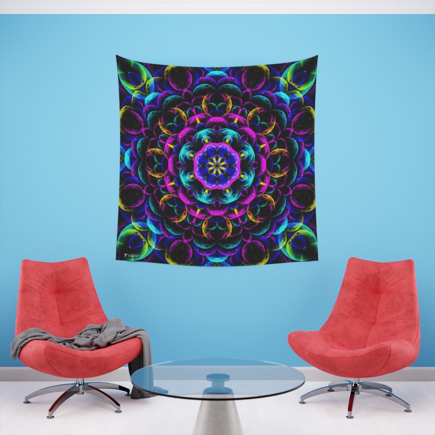 Tapestry 57" x 57" "Luna Blossom"