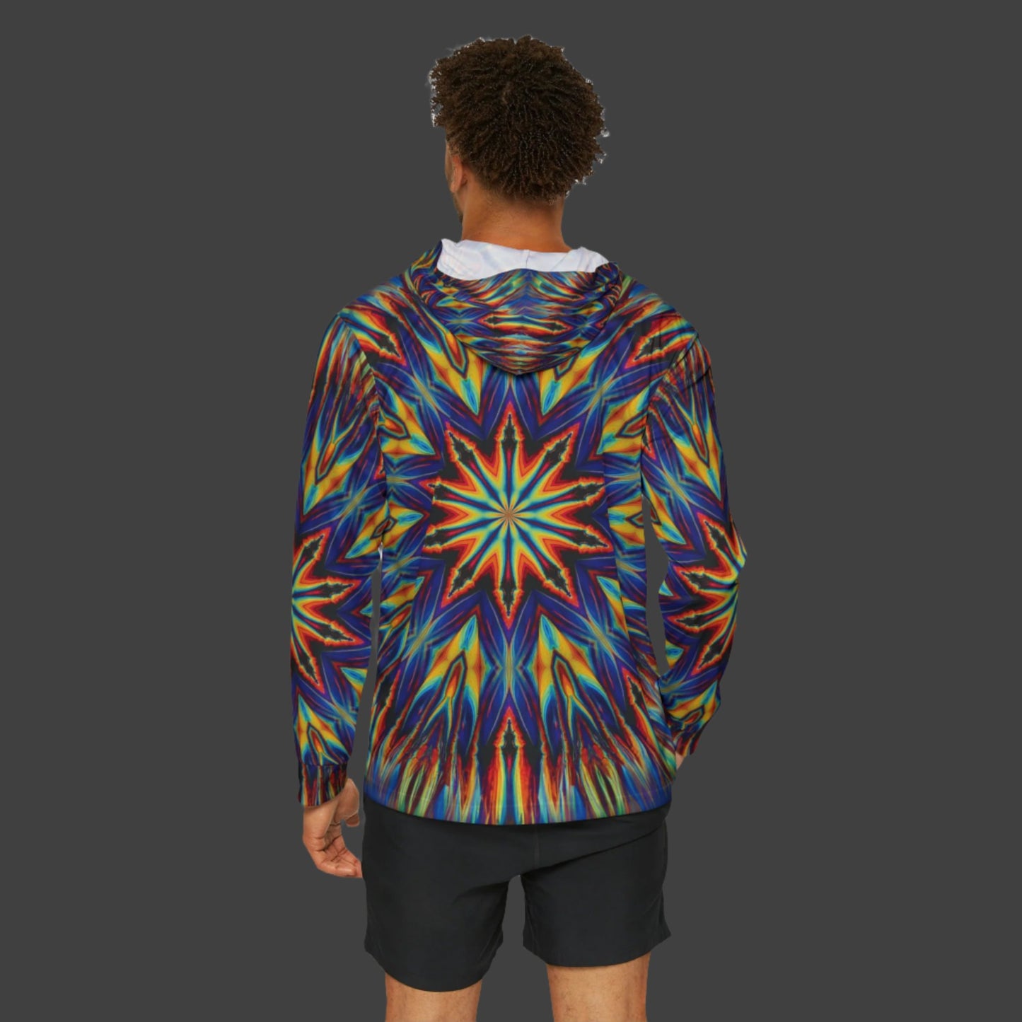 Men's T-shirt Hoodie "Crazy Fingers" (AOP)