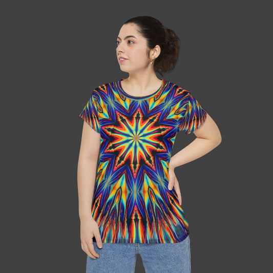 Women's Short Sleeve Shirt "Crazy Fingers"(AOP)