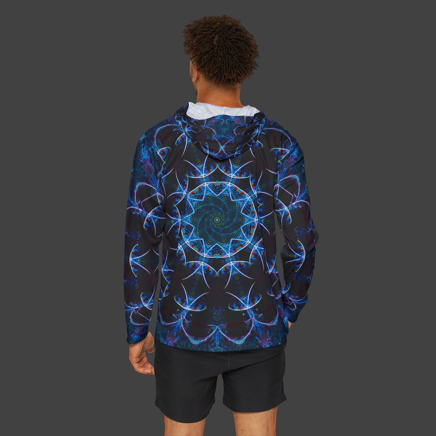 Men's Lightweight Hoodie w/ UPF 50+ "Light Vortex" (AOP)