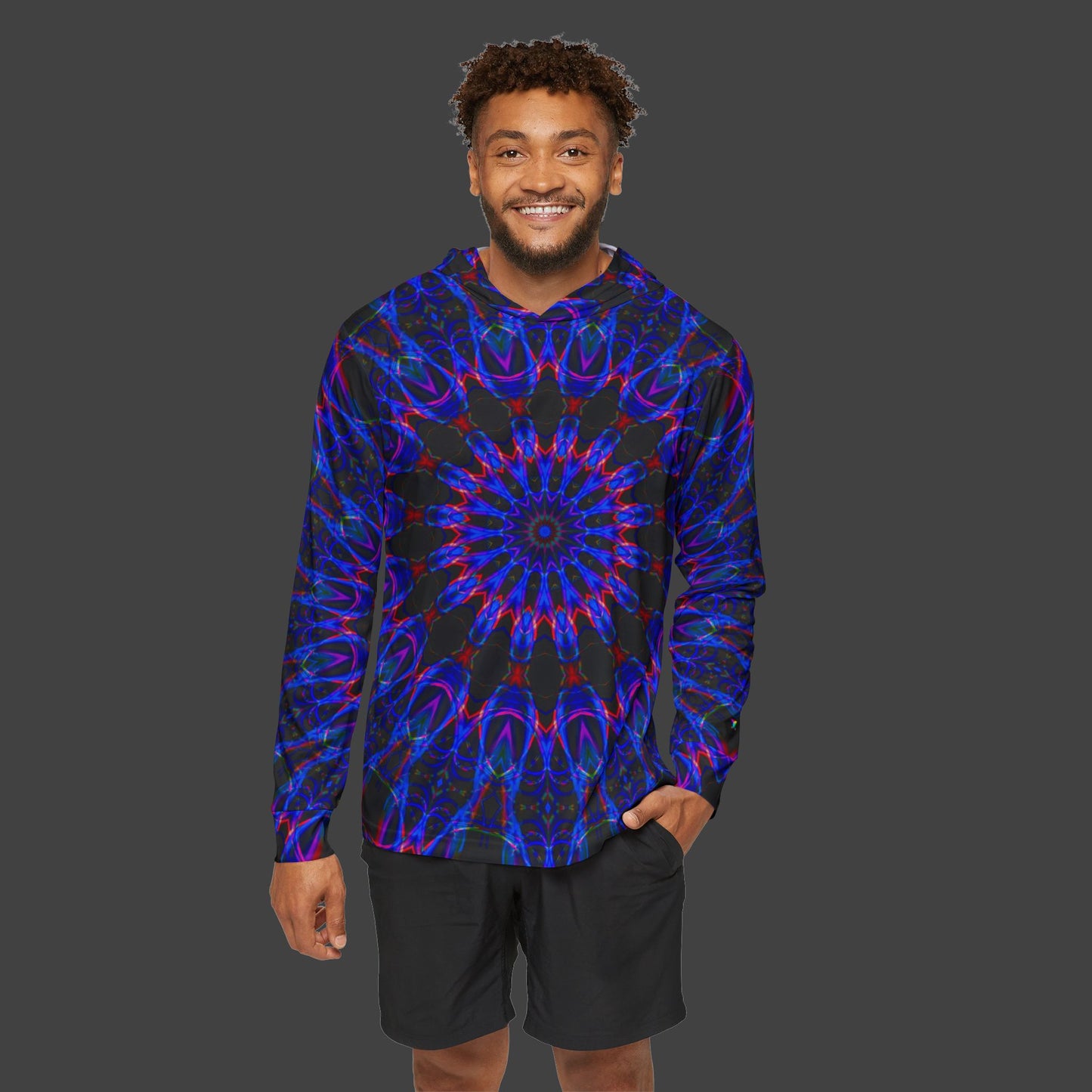 Men's Sports Warmup Hoodie "Neon Avenue" (AOP)