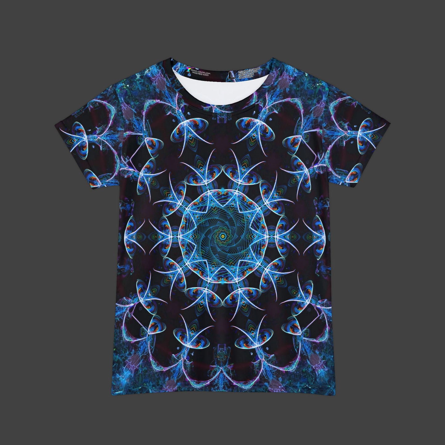 Women's Short Sleeve Shirt "Light Vortex" (AOP)