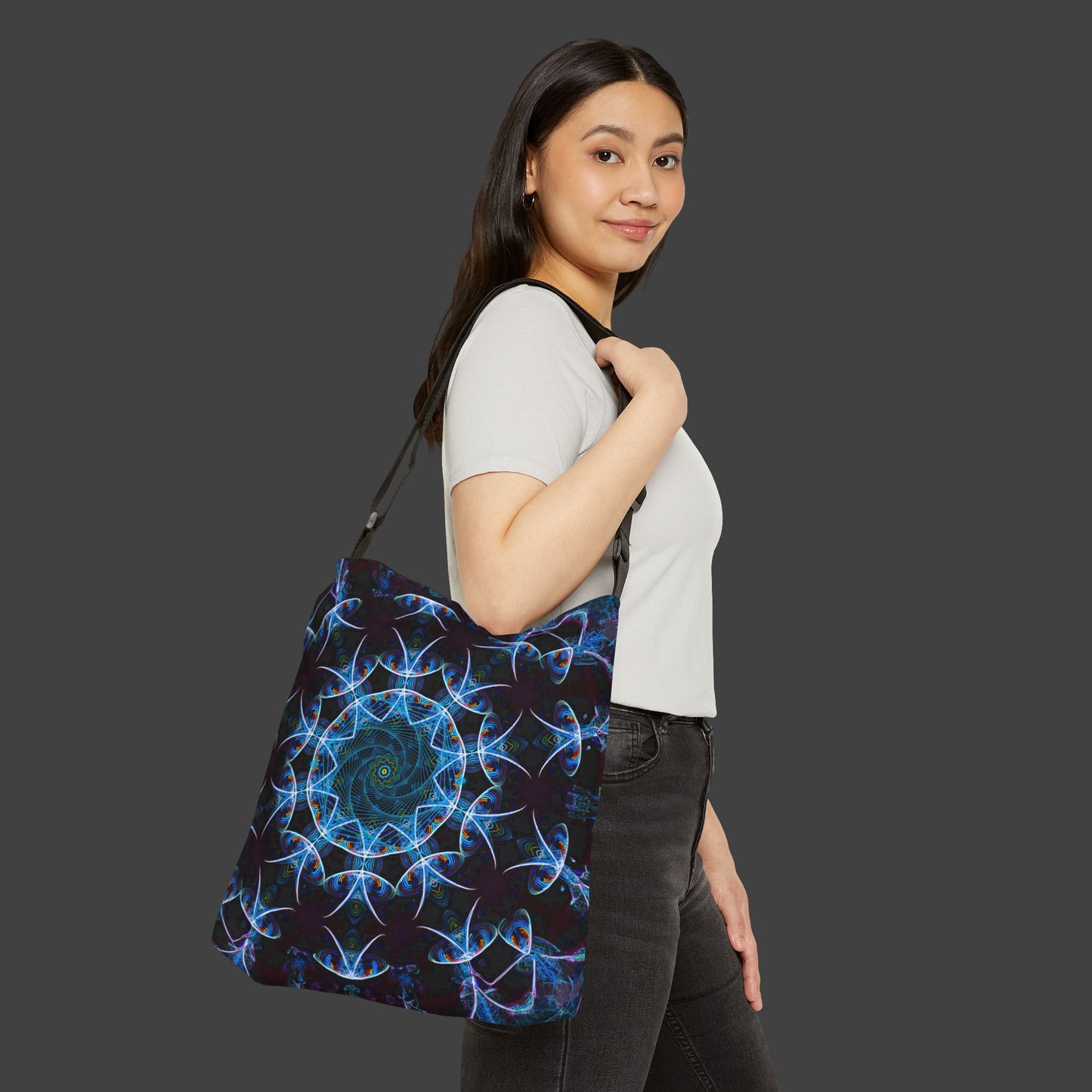 Adjustable Tote Bag "Light Vortex" (AOP)