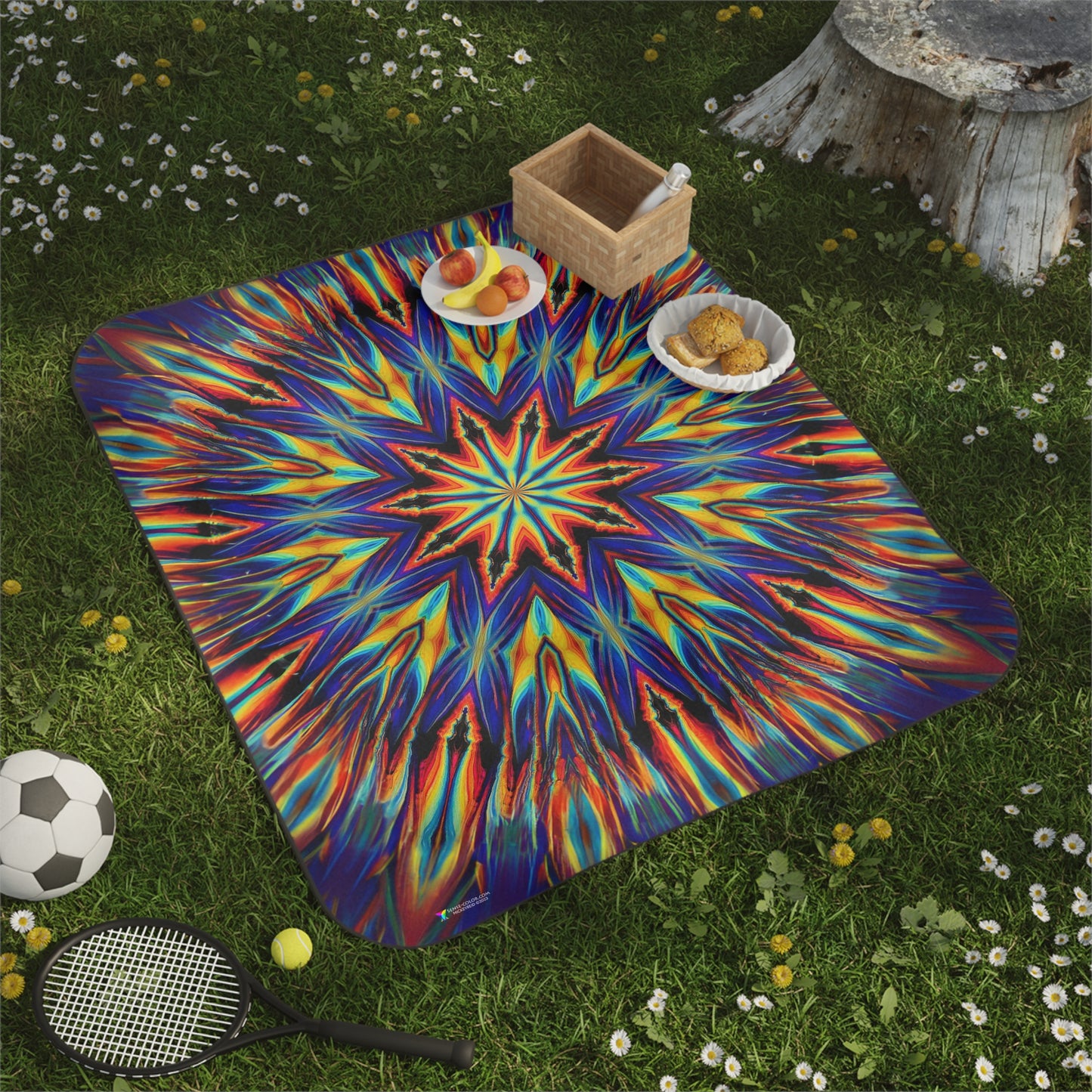 Festival Blanket "Crazy Fingers" (water-resistant back)