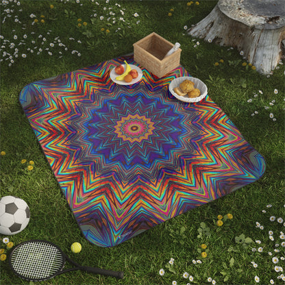 Festival Blanket "Rainbow of Sound" (water-resistant back)