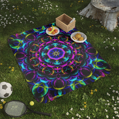 Festival Blanket "Luna Blossom" (water-resistant back)