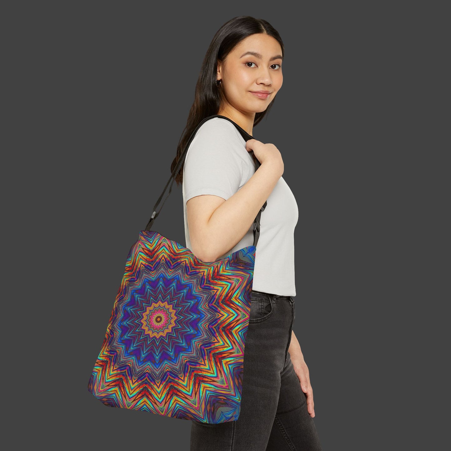 Adjustable Tote Bag "Rainbow of Sound" (AOP)