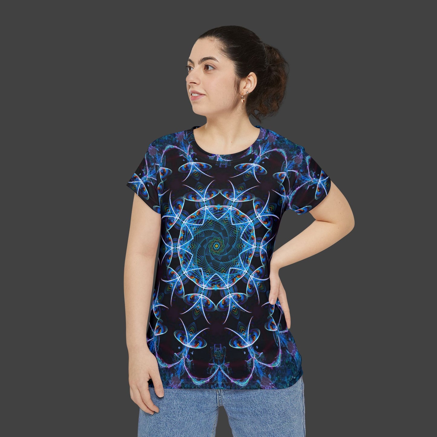 Women's Short Sleeve Shirt "Light Vortex" (AOP)