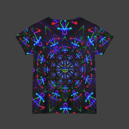 Women's Short Sleeve Shirt "Cosmic Warrior" (AOP)