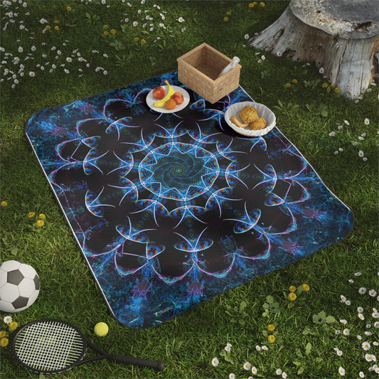 Festival Blanket "Light Vortex" (water-resistant back)